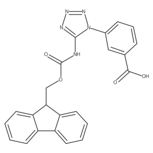 3-[5-({[(9H-fluoren-9-yl)methoxy]carbonyl}amino)-1H-1,2,3,4-tetrazol-1-yl]benzoic acid结构式