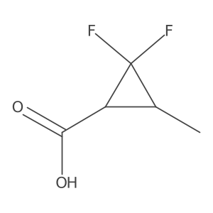 2,2-Difluoro-3-methylcyclopropane-1-carboxylic acid结构式