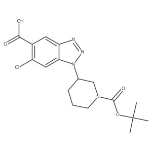 1-{1-[(tert-butoxy)carbonyl]piperidin-3-yl}-6-chloro-1H-1,2,3-benzotriazole-5-carboxylic acid Structure