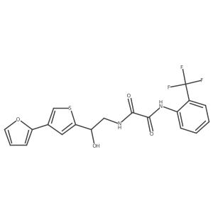 N-{2-[4-(furan-2-yl)thiophen-2-yl]-2-hydroxyethyl}-N'-[2-(trifluoromethyl)phenyl]ethanediamide Structure