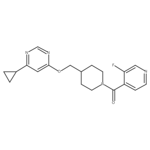 4-Cyclopropyl-6-{[1-(3-fluoropyridine-4-carbonyl)piperidin-4-yl]methoxy}pyrimidine Structure