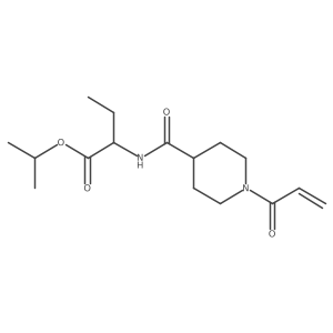 Propan-2-yl (2S)-2-[(1-prop-2-enoylpiperidine-4-carbonyl)amino]butanoate Structure