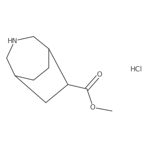 Methyl 3-azabicyclo[3.2.2]nonane-6-carboxylate;hydrochloride Structure