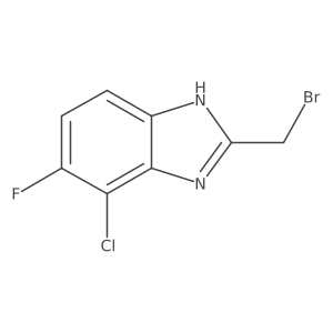 2-(Bromomethyl)-4-chloro-5-fluoro-1H-benzo[d]imidazole结构式