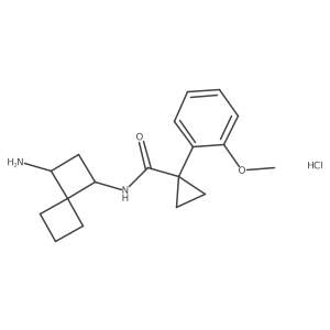 N-{3-aminospiro[3.3]heptan-1-yl}-1-(2-methoxyphenyl)cyclopropane-1-carboxamide hydrochloride结构式