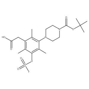 2-(3-{4-[(Tert-butoxy)carbonyl]piperazin-1-yl}-5-[(fluorosulfonyl)oxy]-2,4,6-trimethylphenyl)acetic acid Structure