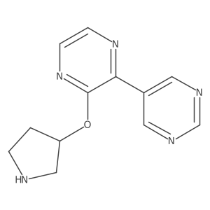 2-(Pyrimidin-5-yl)-3-(pyrrolidin-3-yloxy)pyrazine结构式