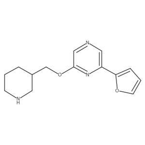 2-(Furan-2-yl)-6-[(piperidin-3-yl)methoxy]pyrazine结构式