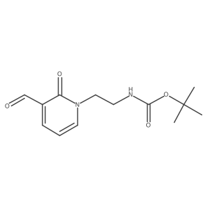 tert-butyl N-[2-(3-formyl-2-oxo-1,2-dihydropyridin-1-yl)ethyl]carbamate Structure