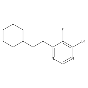 4-Bromo-6-(2-cyclohexylethyl)-5-fluoropyrimidine结构式
