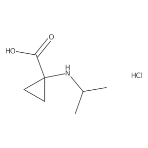 1-(Propan-2-ylamino)cyclopropane-1-carboxylic acid;hydrochloride Structure