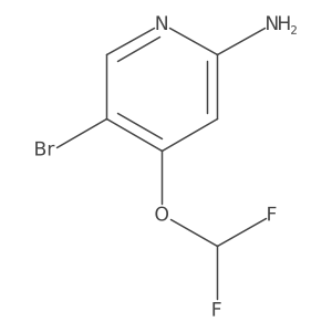 5-Bromo-4-(difluoromethoxy)pyridin-2-amine结构式