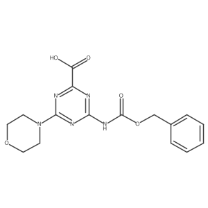 4-{[(Benzyloxy)carbonyl]amino}-6-(morpholin-4-yl)-1,3,5-triazine-2-carboxylic acid结构式