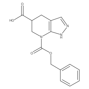 7-[(benzyloxy)carbonyl]-1H,4H,5H,6H,7H-pyrazolo[3,4-b]pyridine-5-carboxylic acid Structure