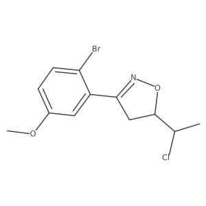 3-(2-Bromo-5-methoxyphenyl)-5-(1-chloroethyl)-4,5-dihydro-1,2-oxazole Structure