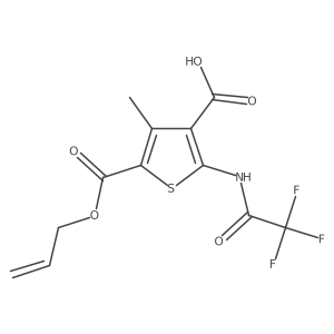 5-allyloxycarbonyl-4-methyl-2-[(2,2,2-trifluoroacetyl)amino]thiophene-3-carboxylic acid Structure