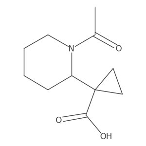 1-(1-Acetylpiperidin-2-yl)cyclopropane-1-carboxylic acid Structure