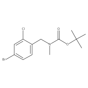 tert-butyl N-[(4-bromo-2-chlorophenyl)methyl]-N-methylcarbamate结构式
