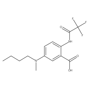 5-[Butyl(methyl)amino]-2-(2,2,2-trifluoroacetamido)benzoic acid结构式