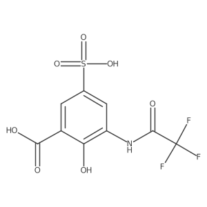 2-Hydroxy-5-sulfo-3-(2,2,2-trifluoroacetamido)benzoic acid Structure