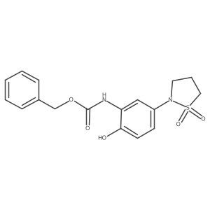 benzyl N-[5-(1,1-dioxo-1lambda6,2-thiazolidin-2-yl)-2-hydroxyphenyl]carbamate结构式