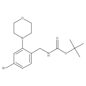 tert-butyl N-{[4-bromo-2-(morpholin-4-yl)phenyl]methyl}carbamate Structure