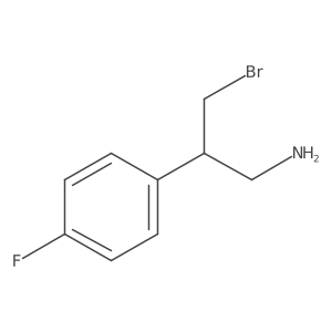 3-Bromo-2-(4-fluorophenyl)propan-1-amine结构式
