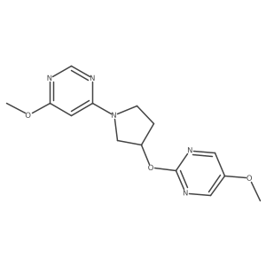 4-Methoxy-6-{3-[(5-methoxypyrimidin-2-yl)oxy]pyrrolidin-1-yl}pyrimidine结构式