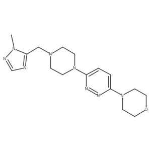 4-(6-{4-[(1-methyl-1H-1,2,4-triazol-5-yl)methyl]piperazin-1-yl}pyridazin-3-yl)morpholine结构式