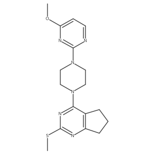 4-methoxy-2-{4-[2-(methylsulfanyl)-5H,6H,7H-cyclopenta[d]pyrimidin-4-yl]piperazin-1-yl}pyrimidine Structure