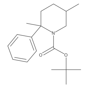 tert-Butyl 2,5-dimethyl-2-phenylpiperidine-1-carboxylate结构式
