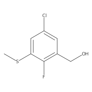 (5-Chloro-2-fluoro-3-(methylthio)phenyl)methanol Structure