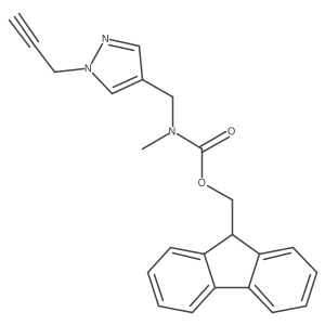 (9H-fluoren-9-yl)methyl N-methyl-N-{[1-(prop-2-yn-1-yl)-1H-pyrazol-4-yl]methyl}carbamate结构式