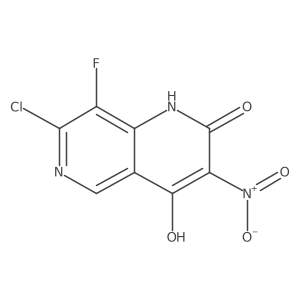 7-Chloro-8-fluoro-4-hydroxy-3-nitro-1,6-naphthyridin-2(1H)-one Structure