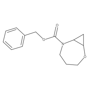 Benzyl (1S,7R)-2-oxa-6-azabicyclo[5.1.0]octane-6-carboxylate结构式