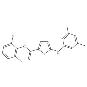 N-(2-chloro-6-methylphenyl)-2-[(4,6-dimethylpyridin-2-yl)amino]-1,3-thiazole-5-carboxamide Structure