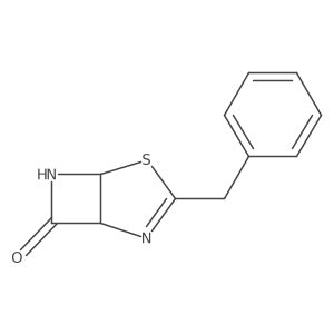 (1R,5R)-3-Benzyl-4-thia-2,6-diazabicyclo[3.2.0]hept-2-en-7-one结构式
