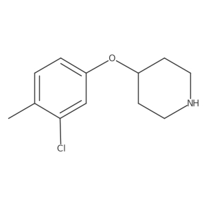 4-(3-Chloro-4-methylphenoxy)piperidine结构式