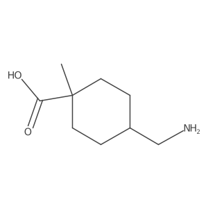 4-(Aminomethyl)-1-methylcyclohexane-1-carboxylic acid结构式