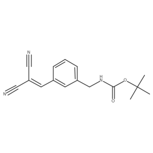 Carbamic acid, [[3-(2,2-dicyanoethenyl)phenyl]methyl]-, 1,1-dimethylethyl ester Structure