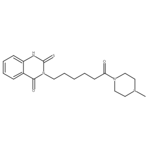 3-(6-(4-methylpiperazin-1-yl)-6-oxohexyl)-2-thioxo-2,3-dihydroquinazolin-4(1H)-one Structure