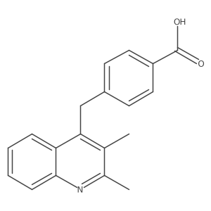 4-[(2,3-Dimethyl-4-quinolinyl)methyl]benzoic acid结构式