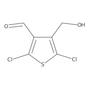 2,5-Dichloro-4-(hydroxymethyl)-3-thiophenecarboxaldehyde结构式