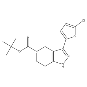 5h-Pyrazolo[4,3-c]pyridine-5-carboxylic acid,3-(5-chloro-2-thienyl)-1,4,6,7-tetrahydro-,1,1-dimethylethyl ester Structure