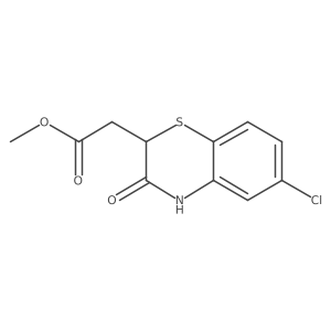 methyl (6-chloro-3-oxo-3,4-dihydro-2H-1,4-benzothiazin-2-yl)acetate Structure