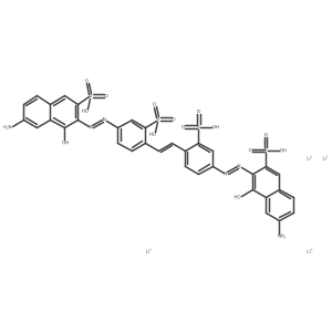 2-Naphthalenesulfonic acid, 3,3'-(1,2-ethenediylbis((3-sulfo-4,1-phenylene)azo))bis(6-amino-4-hydroxy-, tetralithium salt结构式