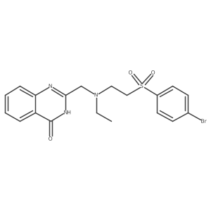 2-[[2-(4-bromophenyl)sulfonylethyl-ethylamino]methyl]-3H-quinazolin-4-one结构式