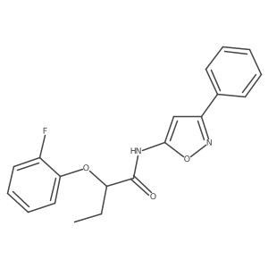 2-(2-fluorophenoxy)-N-(3-phenyl-1,2-oxazol-5-yl)butanamide Structure