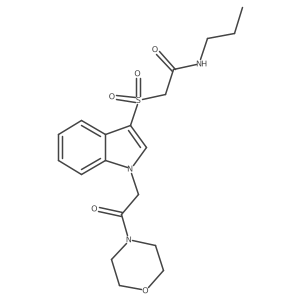 2-((1-(2-morpholino-2-oxoethyl)-1H-indol-3-yl)sulfonyl)-N-propylacetamide结构式