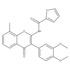 N-[3-(3,4-dimethoxyphenyl)-8-methyl-4-oxo-4H-chromen-2-yl]thiophene-2-carboxamide Structure